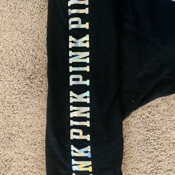 Super Rare! NWT- PINK VS Rainbow Bling Sequin Vneck Tshirt- Large - Picture 3 of 4